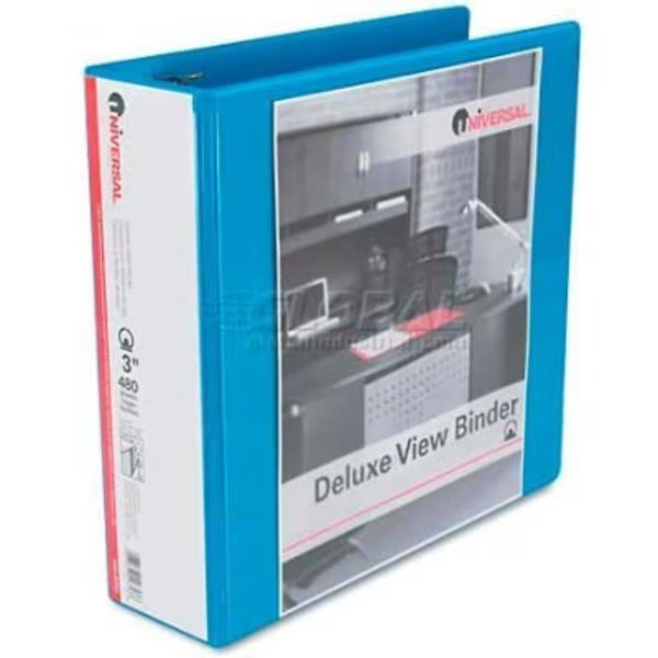 Universal Deluxe Round Ring Vinyl View Binder, 3